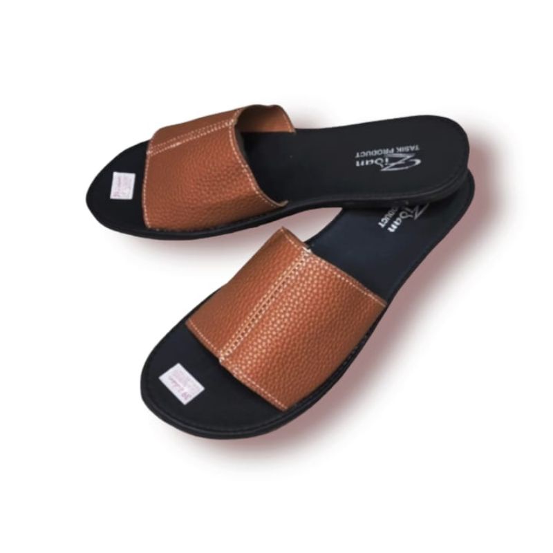 Sandal Wanita Selop Papirut Motif Kulit Jeruk Sol Karet Anti Licin