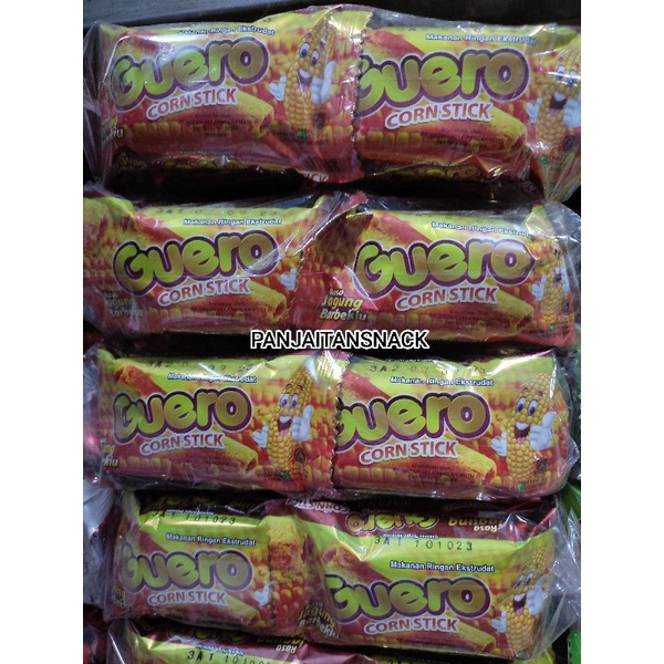 

GUERO STIK MAKANAN RINGAN RASA JAGUNG BAKAR, COKLAT , KELAPA