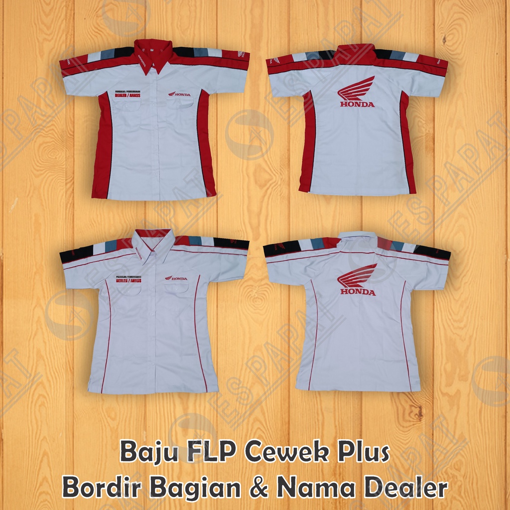 Baju Wanita FLP Honda + Bordir Nama Bagian & Nama Dealer