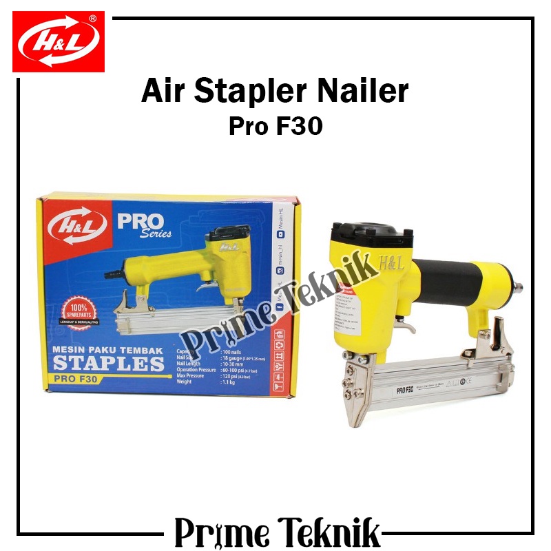 

Air Nailer Gun Pro F30 H&L Mesin Paku Tembak Staples Angin HL F 30