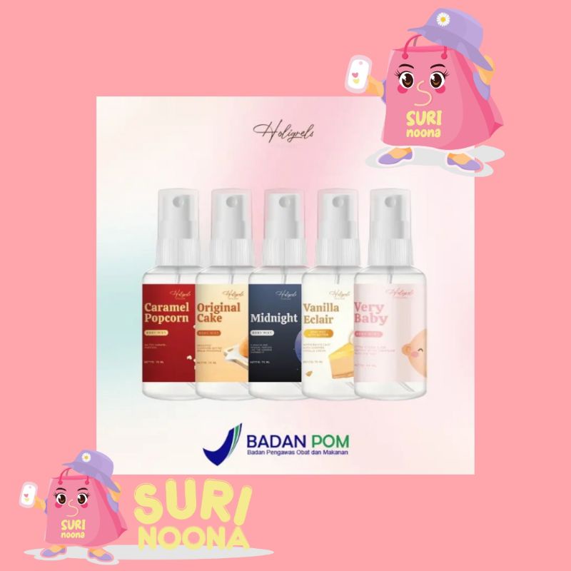 Parfune Holigrels - Body mist ( popcorn - vanilla eclair - very baby - midnight - original cake )