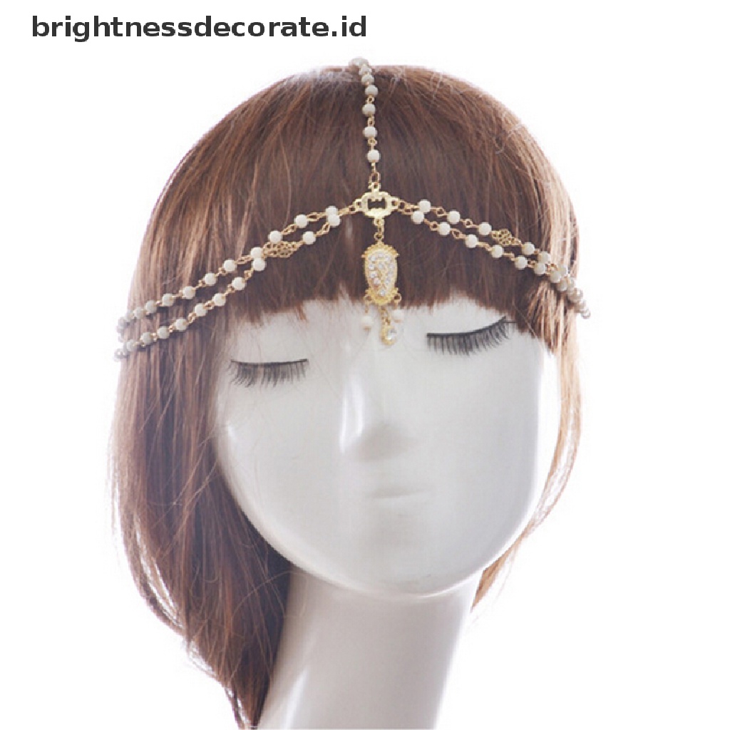 [Birth] Fashion Headband Head Band Pernikahan Mahkota Pengantin Perhiasan Rambut Aksesoris Rambut [ID]