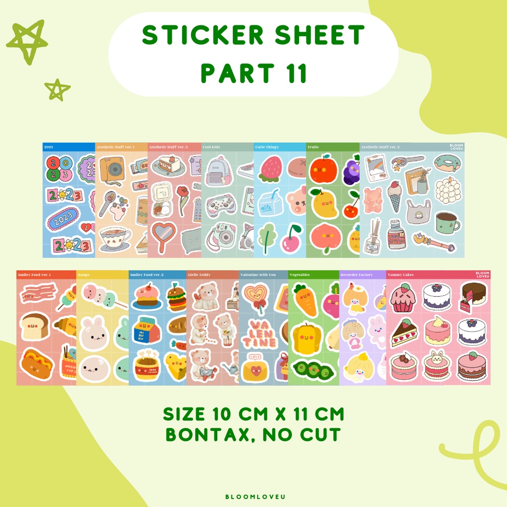 

STIKER SHEET AESTHETIC STIKER JOURNAL BUJO DECO PLANNER POLCO DECO TUMBLR