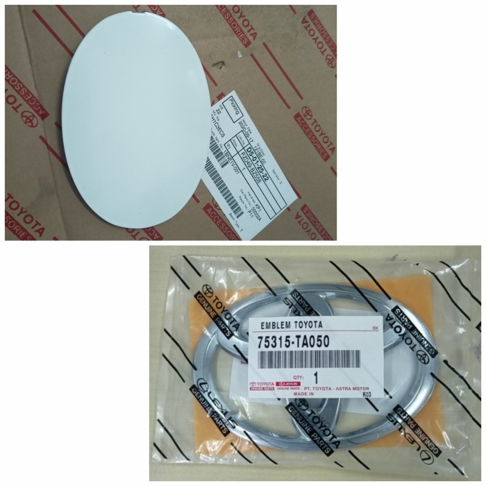Emblem +Dudukan kaki 2 .cover ban serep Rush 2016/ 2018 Original Toyot