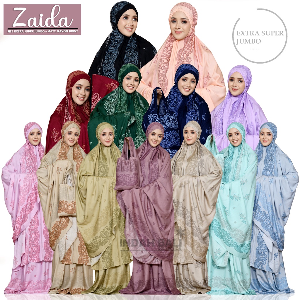 Mukena bali extra jumbo ZAIDA/ AISYAH/AL MALIKA/SAFFIYA/KAMILA/SALMA/AMINAH/NAZIA