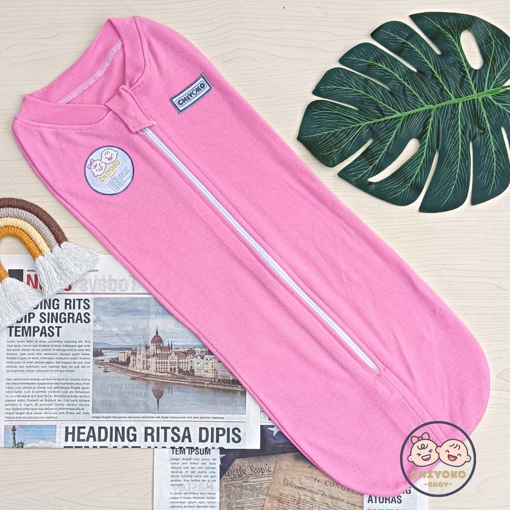 3 pcs Bedong INSTAN RESLETING Bayi Baru Lahir SERIAN PINK / Bedong Bayi INSTAN Serian Pink Chiyoko Baby