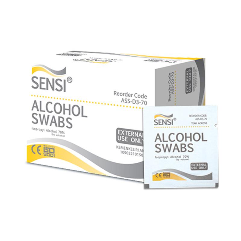 Alkohol Swab / Tissue Alkohol Pembersih / Alcohol Swabs SENSI isi 100