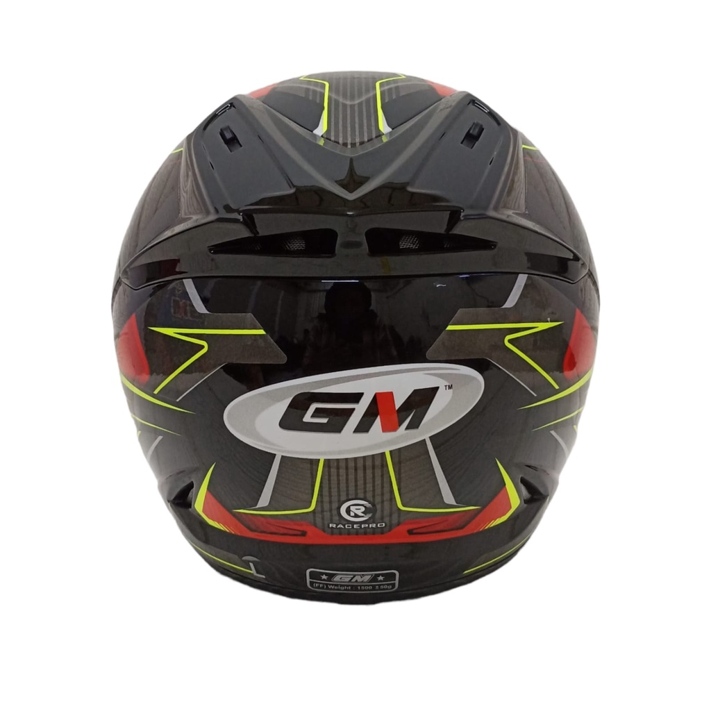 HELM GM RACE PRO MOTIF TUNER BLACK RED SINGLE VISOR