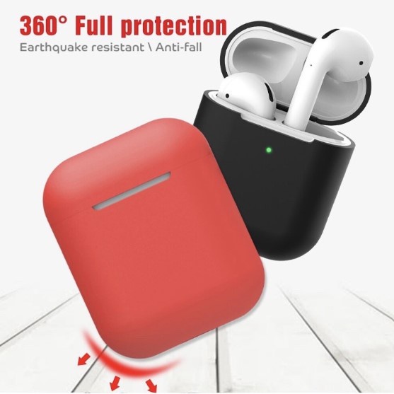 Casing Silikon Airpods gen 1 dan 2 Inpods i12   Casing Silikon  Cover Polos Case Silicone Soft Case