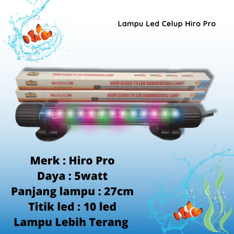 PROMO MURAH Lampu Led Celup Aquarium HIRO PRO T430