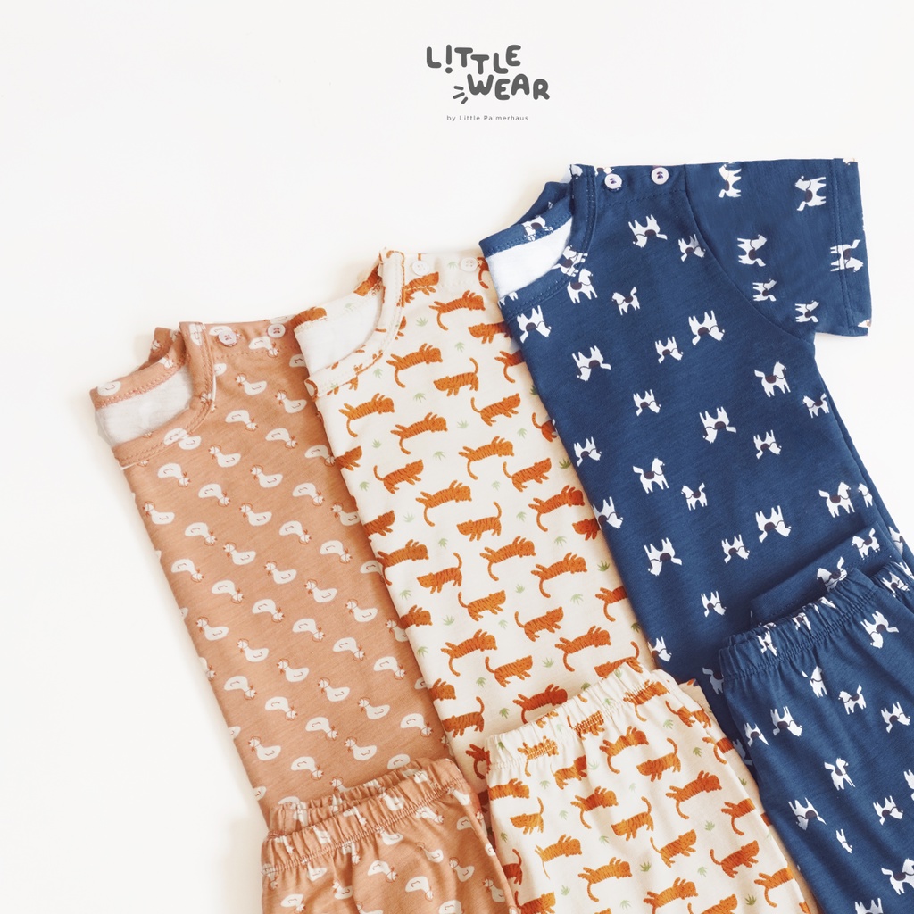 [TOMS] LITTLE PALMERHAUS (1stel) LITTLE WEAR Attire Set ( Baju Pendek + Celana Panjang )