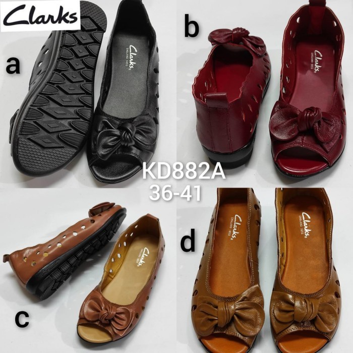 Bagus 882A Sepatu Clarks Wanita/Sepatu Kulit Wanita/Clarks Original/Clarks Terlaris