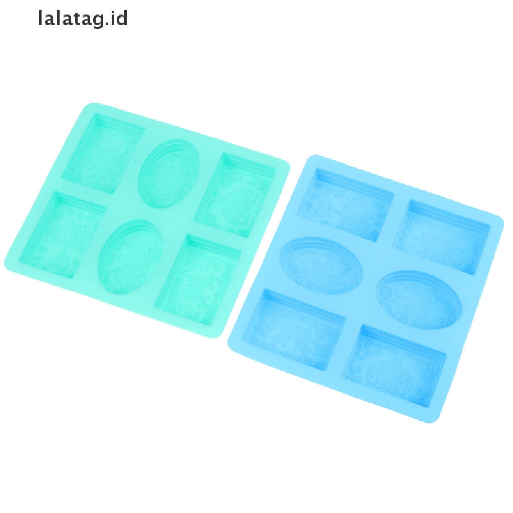 [lalatag] Cetakan Sabun Silikon Oval Persegi Panjang 6rongga Handmade Soap Making Craft DIY Mold [ID]