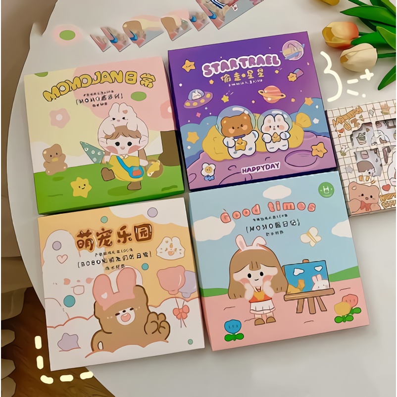 

sticker motif kartun anti air viral lucu korea transparant anne momo - mimimoist