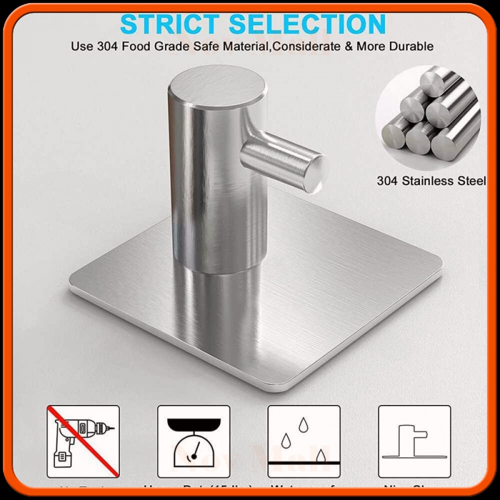 Gantungan Dinding Kapstok Hook Hanger Stainless Steel -ST199