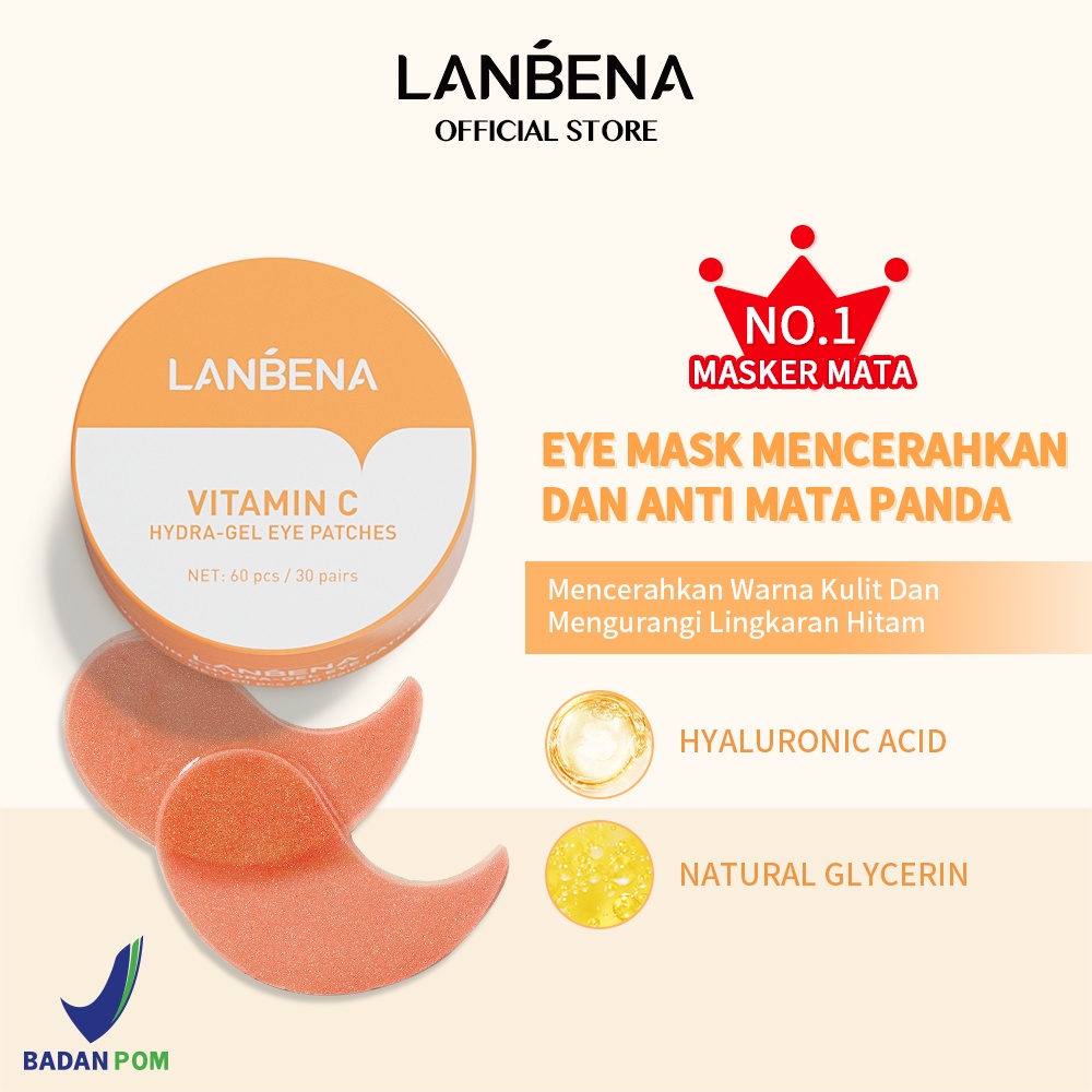Jual [BPOM] LANBENA Masker Mata Eye Patches eye mask Vitamin C