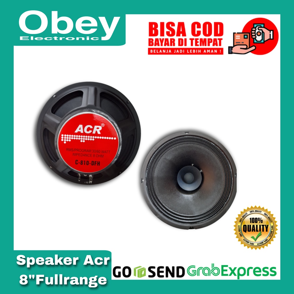 Speaker Acr Fullrange C-810-DFH 8Inch / Acr Fullrange C-810-DFH 8Inch