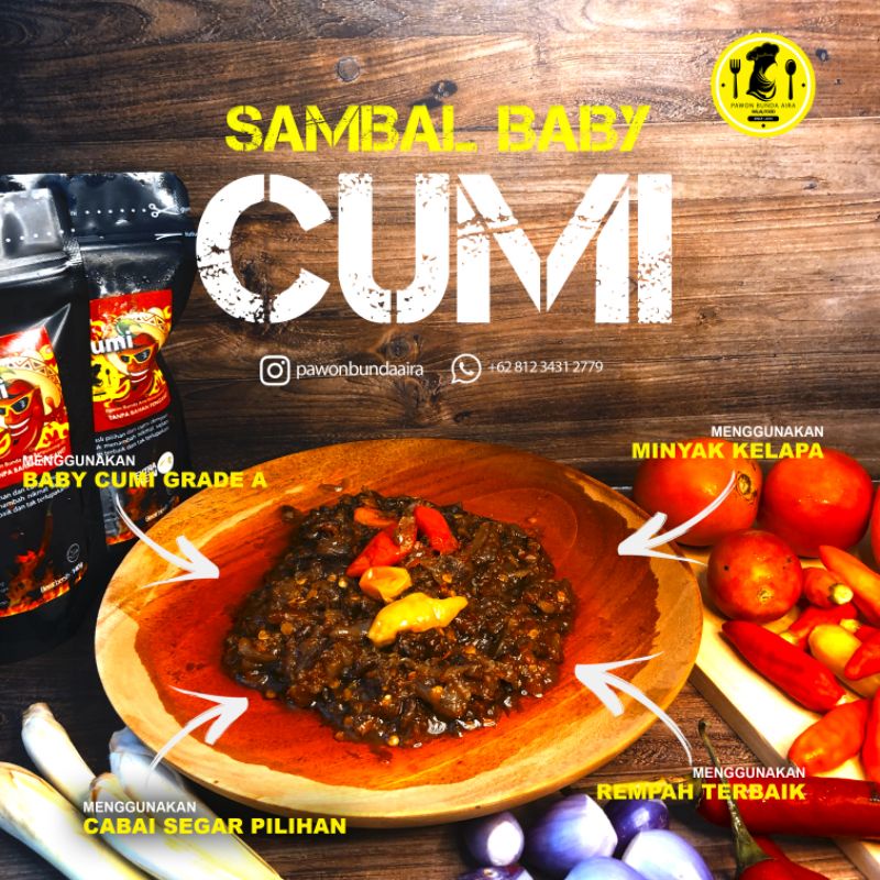 

sambal baby + pete / petai cumy baby cumi sambel bebi cumi plus petai