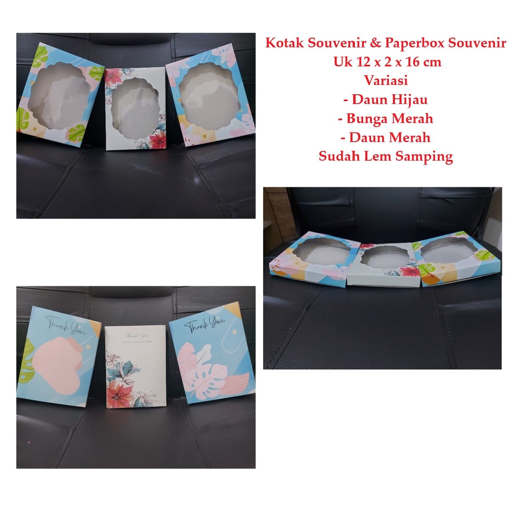 Promo!!! Kotak Souvenir &amp; Paperbox Souvenir Uk 16 x 12 x 2 Untuk Taplak Meja &amp; lepek Daun