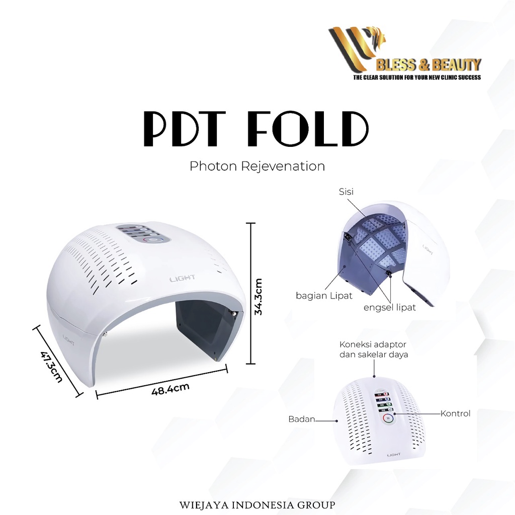 PDT LIGHT OMEGA 7 WARNA PHOTODYNAMIC THERAPY TREATMENT FOLD LED TERBARU