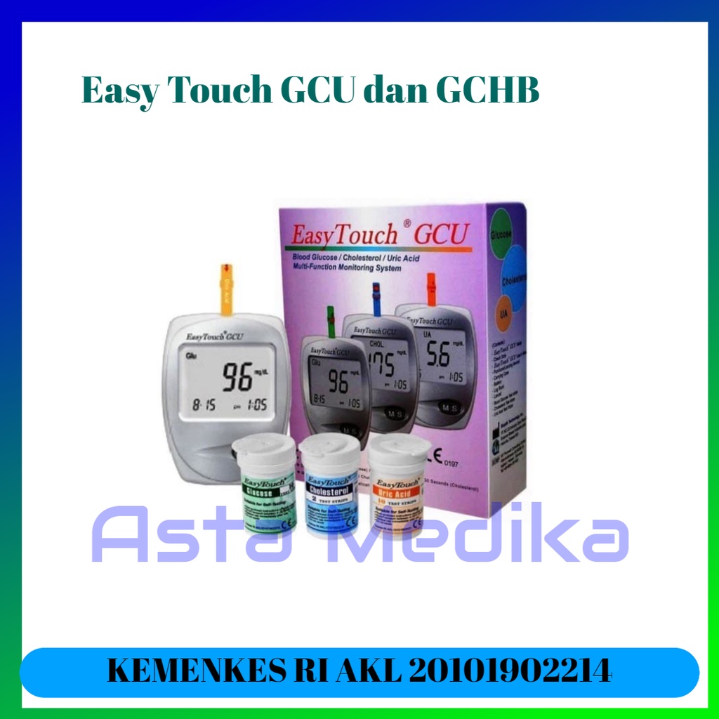 Easy Touch GCU dan GCHB 3 in 1 Alat test gula darah kolesterol asam urat Easy Touch 3 in 1