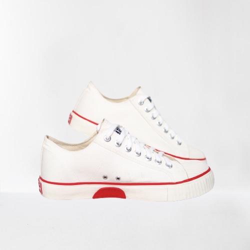 Sepatu Warrior Classic White LC - Sepatu Warrior Putih Pendek
