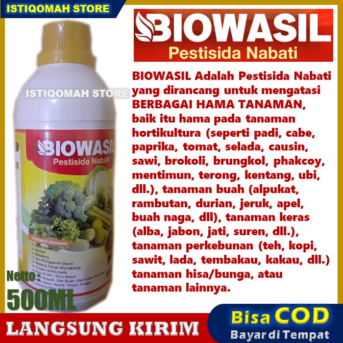 Obat Semprot Ulat Kacang Panjang BIOWASIL 500ML Pestisida Nabati Obat Semprot Ulat Daun Kacang Panjang - Obat Tanaman Anti Ulat Untuk Kacang Panjang - Obat Semprot Hama Ulat Pada Tanaman Kacang Panjang Paling Manjur Murah Laris