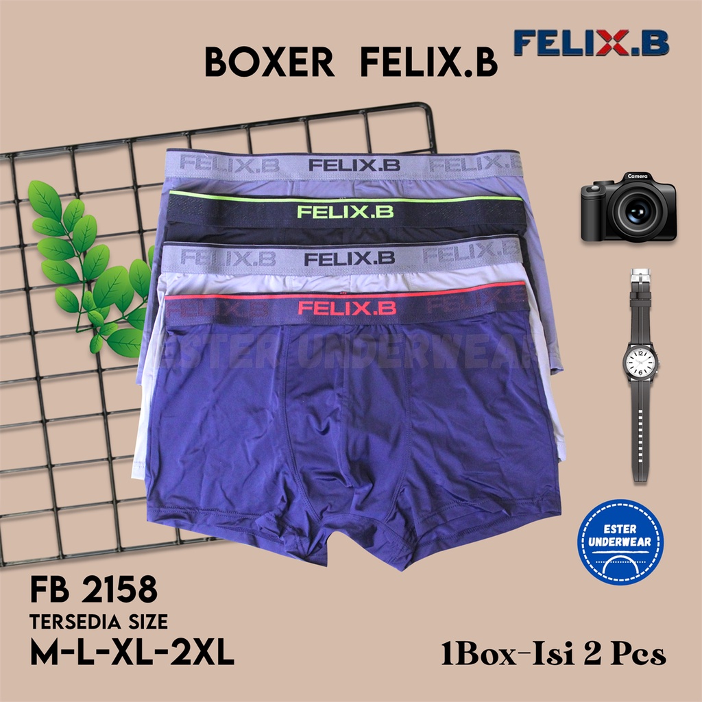 FELIX B Celana Boxer Pria FB 2158 1Box Isi 2 Pcs