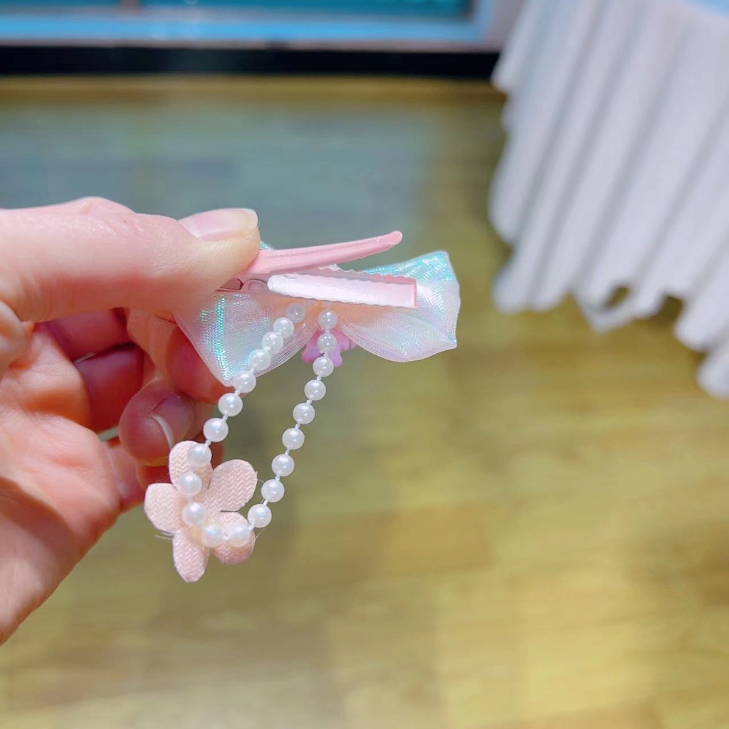 (2 PCS) JEPIT RAMBUT SEPASANG SANRIO MUTIARA RUMBAI HOLOGRAM/ JEPIT SET RAMBUT LUCU KUROMI/ CINNAMOROLL/ MELODY TERBARU