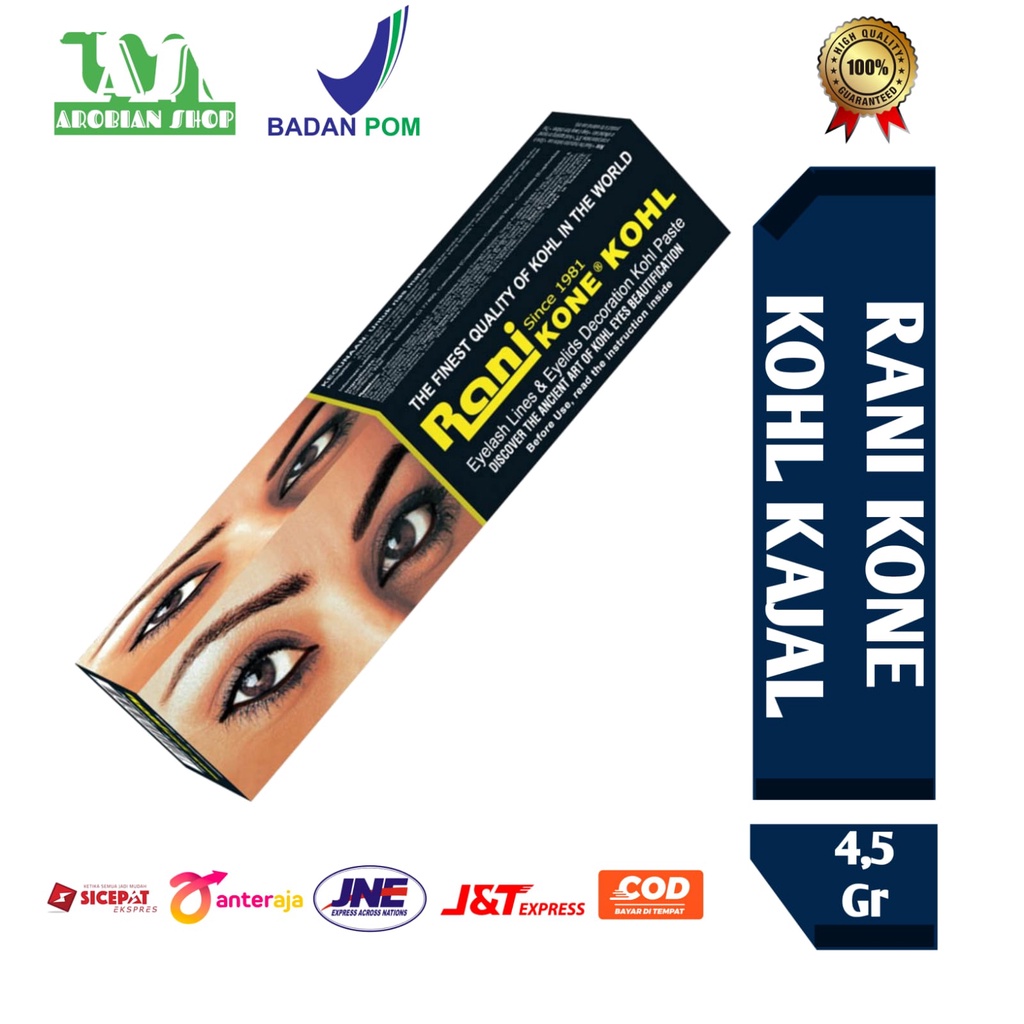 Rani Kone Kohl Kajal Celak Mata 4,5 gr Original BPOM Khas Arab Saudi