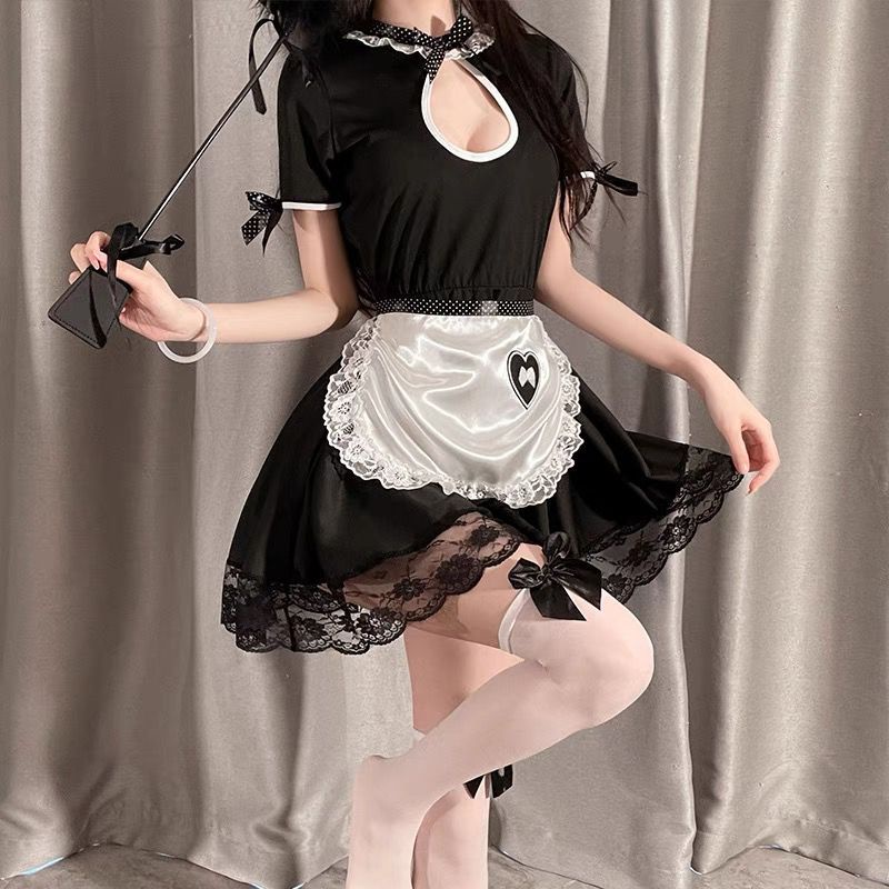 Crystal JOJO Sexy Lingerie Cosplay Maid Uniform / Sexy Lingerie Cosplay Pelayan / Costum Lingerie Sexy 279