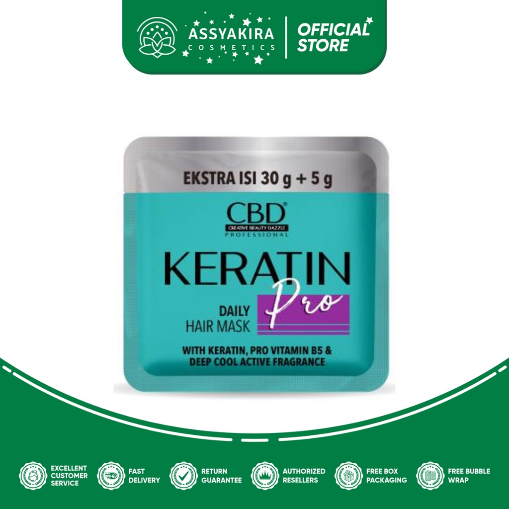 CBD Keratin Pro Daily Hair Mask Saset 30gr