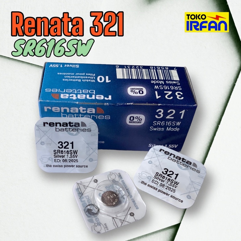 Baterai Renata 321 SR616SW Original Batrai Jam Tangan