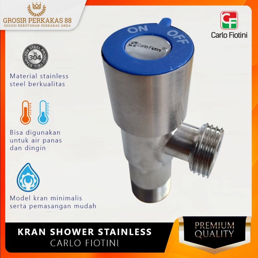 Kran Shower Stainless Keran Sower SUS 304 Carlo Fiotini Isco