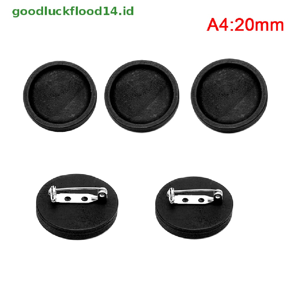 [GOOGFOUR] 5pcs Set Dasar Bros Cabochon Kayugs20 25 30 40mm Dia Nampan Bezel Bulat Diy Bros Pin Backs Untuk Membuat Perhiasan [TOP]