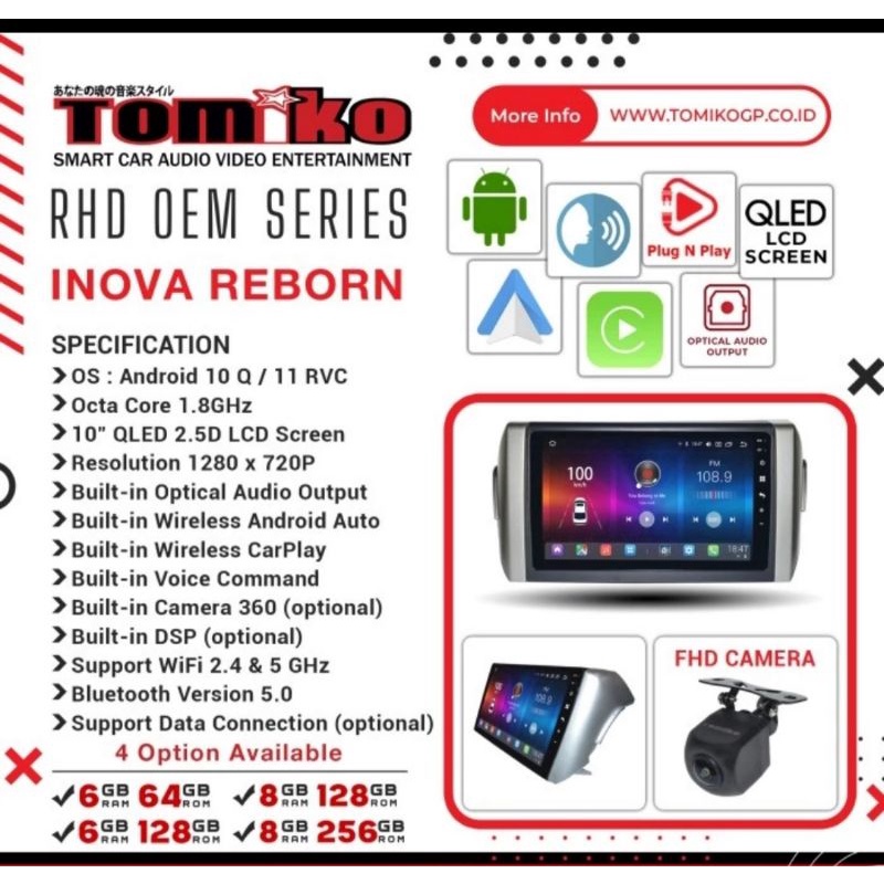 Tomiko Head Unit Android OEM Innova Reborn