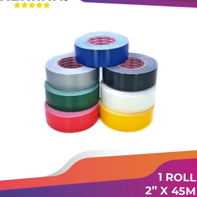 

Buruan Stok LAKBAN KAIN WARNA 2" X 45M CLOTH TAPE SAZANAMI LAKBAN KAIN JUMBO