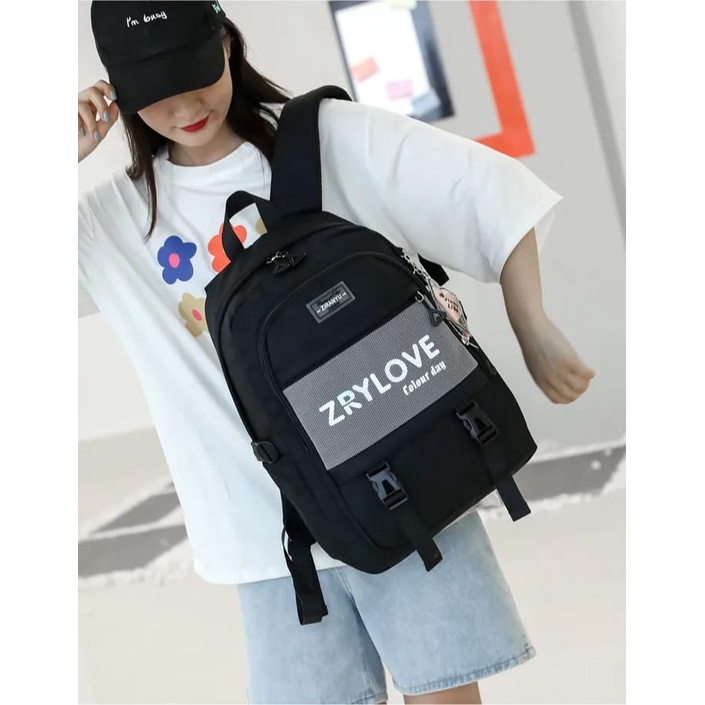 DiObrale - Tas Ransel Sekolah Unisex Remaja Outdoor Kapasitas Besar Terbaru Style Korean SD SMP SMA