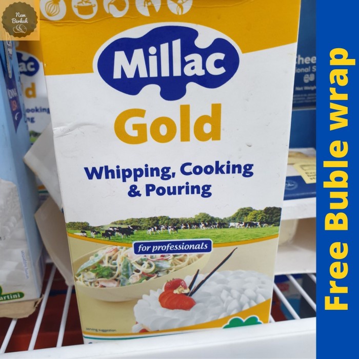 

MILLAC GOLD WHIPPING CREAM 1 LITER / MILLAC GOLD
