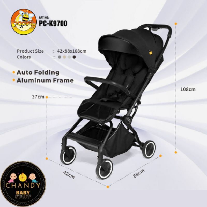 BABY STROLLER ALLOY PC-K9700 PACIFIC (ONE HAND FOLDING) MUDAH DILIPAT