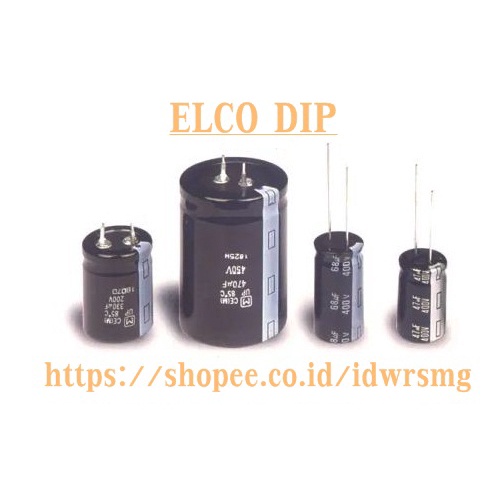 Kapasitor Elco 0.1uf 50V 50 V Elco Capacitor 0,1 UF 50V
