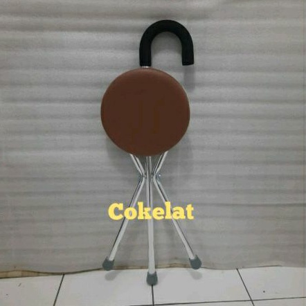 tongkat duduk lipat kursi sholat empuk pakai busa