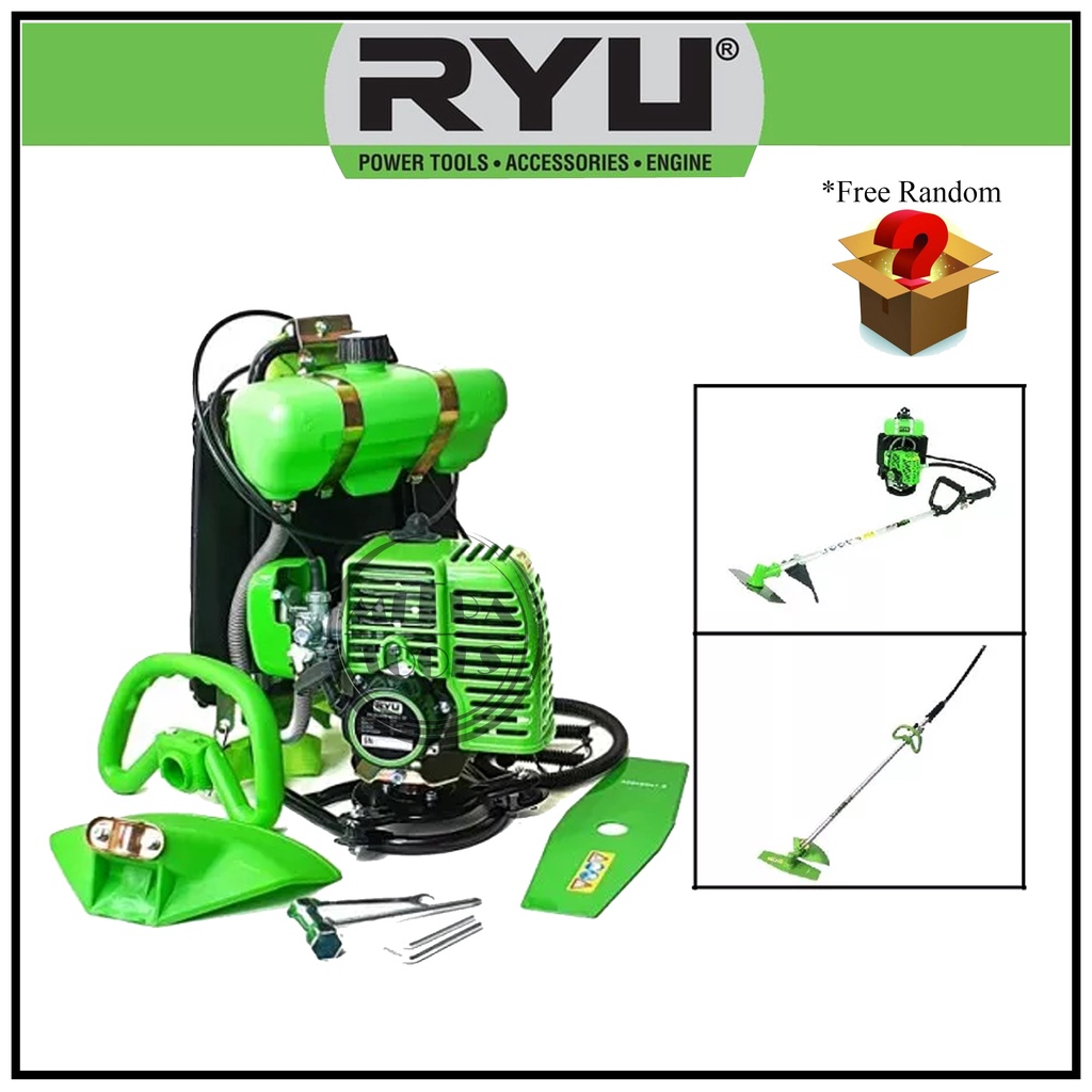 RYU RBC2T Mesin Potong Rumput Bensin Brush Cutter 2 Tak Gasoline RBC 2T Mesin Potong Rumput Gendong 