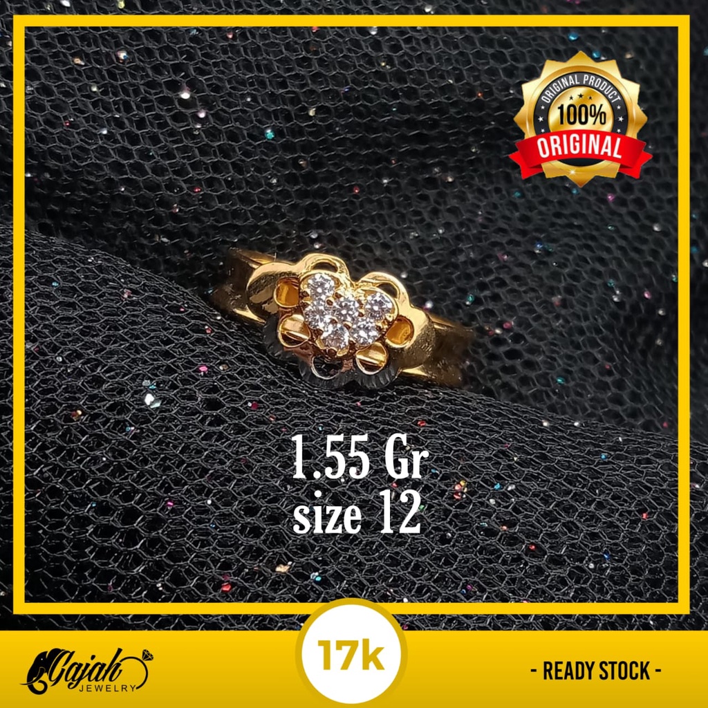 Cincin emas 17K - 1.55  gr kadar 750 - 3941