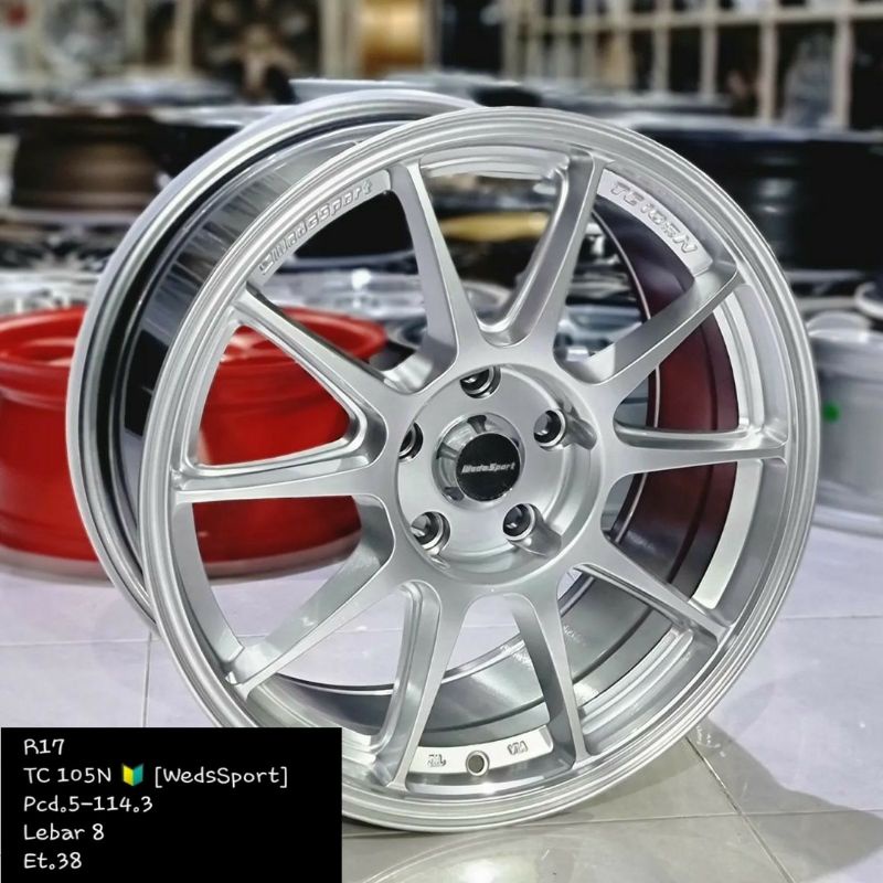 velg racing wedssport tc105n ring 17 lebar 8 et 38 untuk terios civic innova ertiga xl7 grand max hr