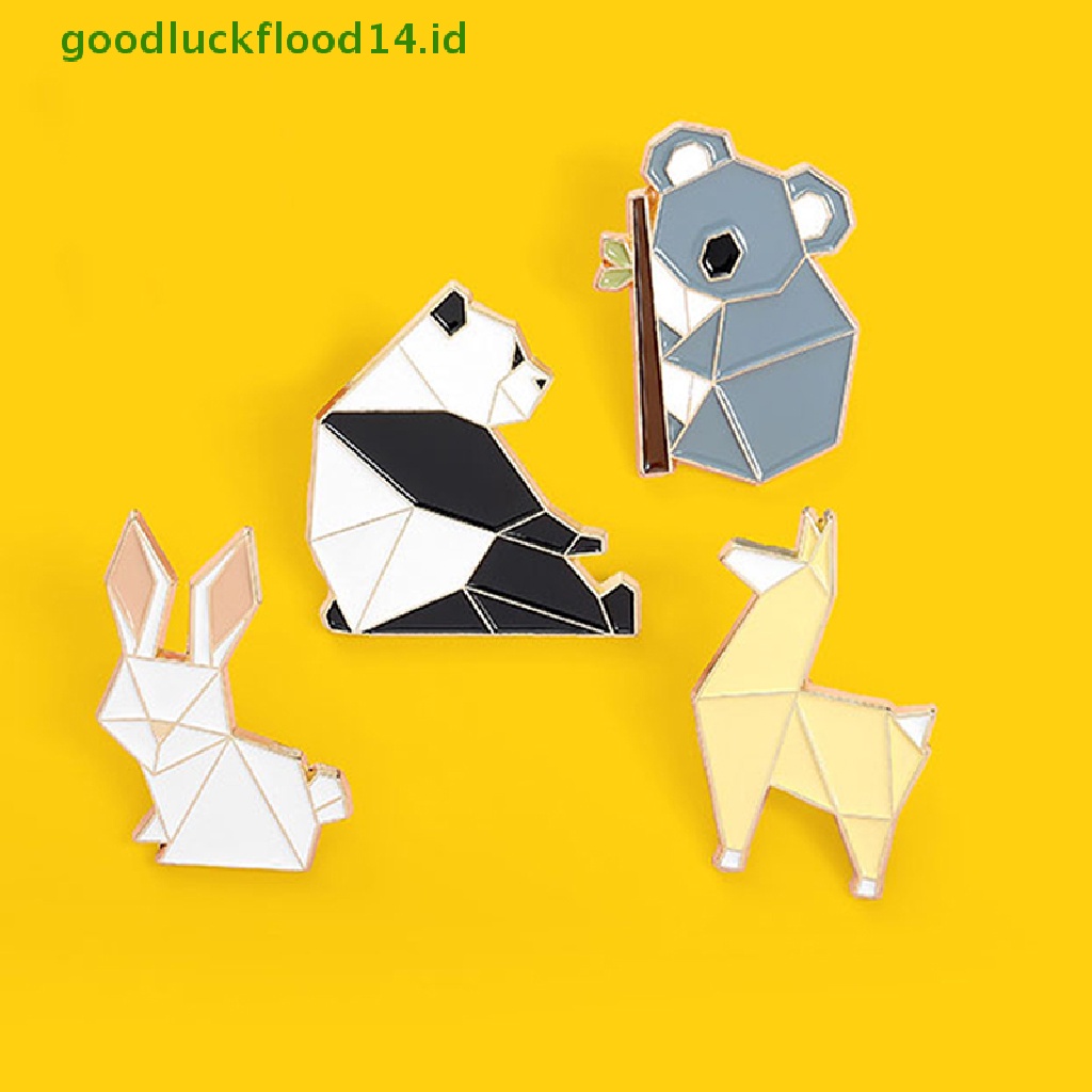 [GOOGFOUR] Pin Enamel Hewan Panda Koala Alpaka Kelinci Bros Tas Pakaian Kerah Pin Lencana [TOP]