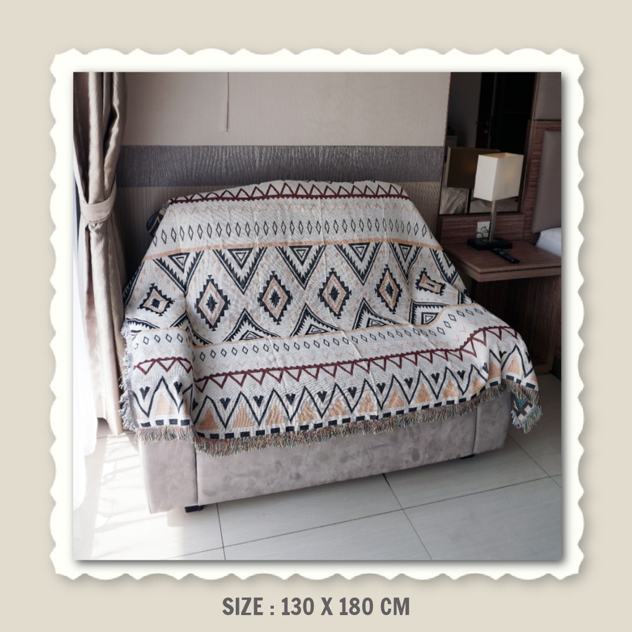 PF-Nordic blanket Geometric 130 X 180 cm / throw blanket / Bedspread