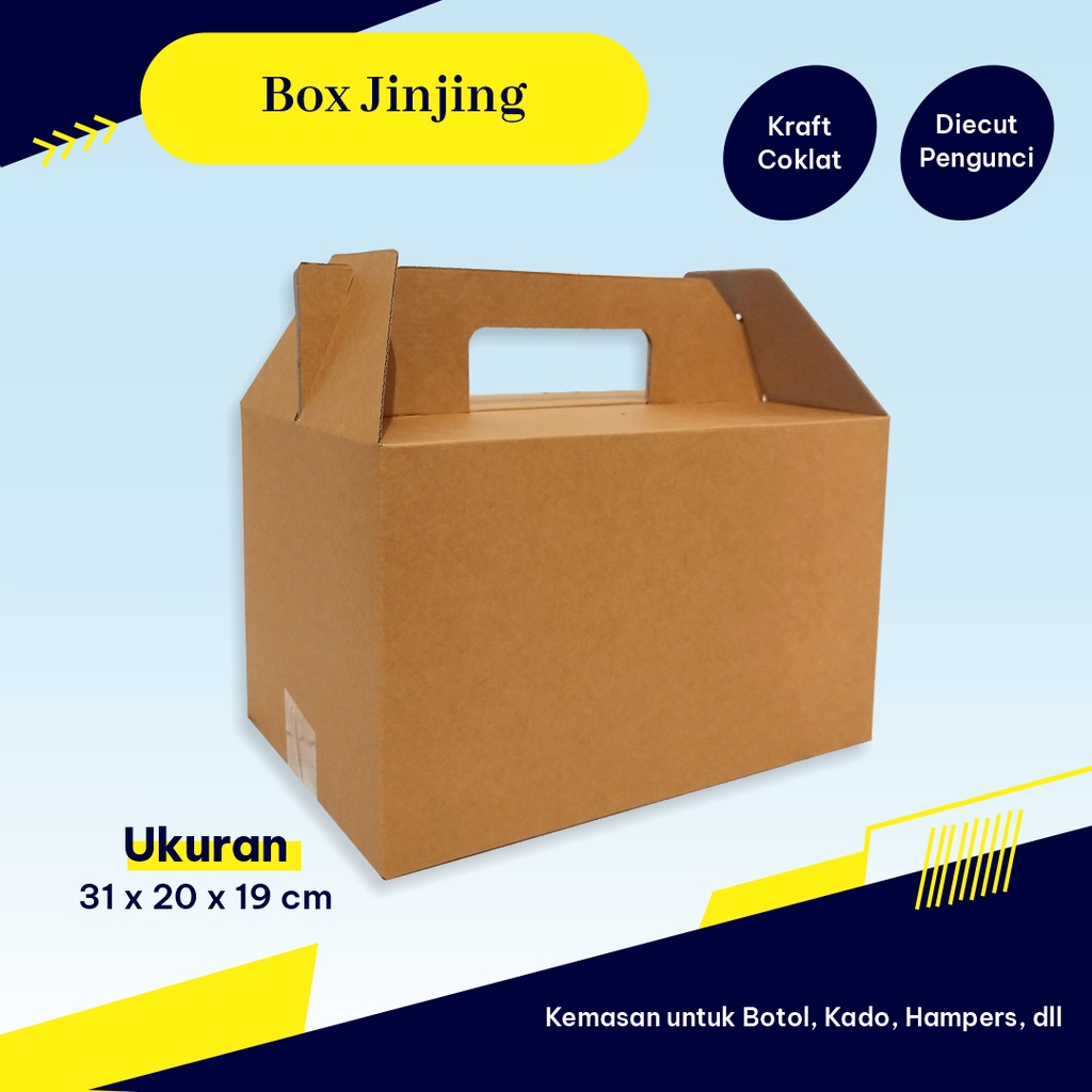 

Kardus/Box Jinjing 31 x 20 x 19 cm - Boxjinjing/Boxhampers/Boxkue/Custombox/Customukuran