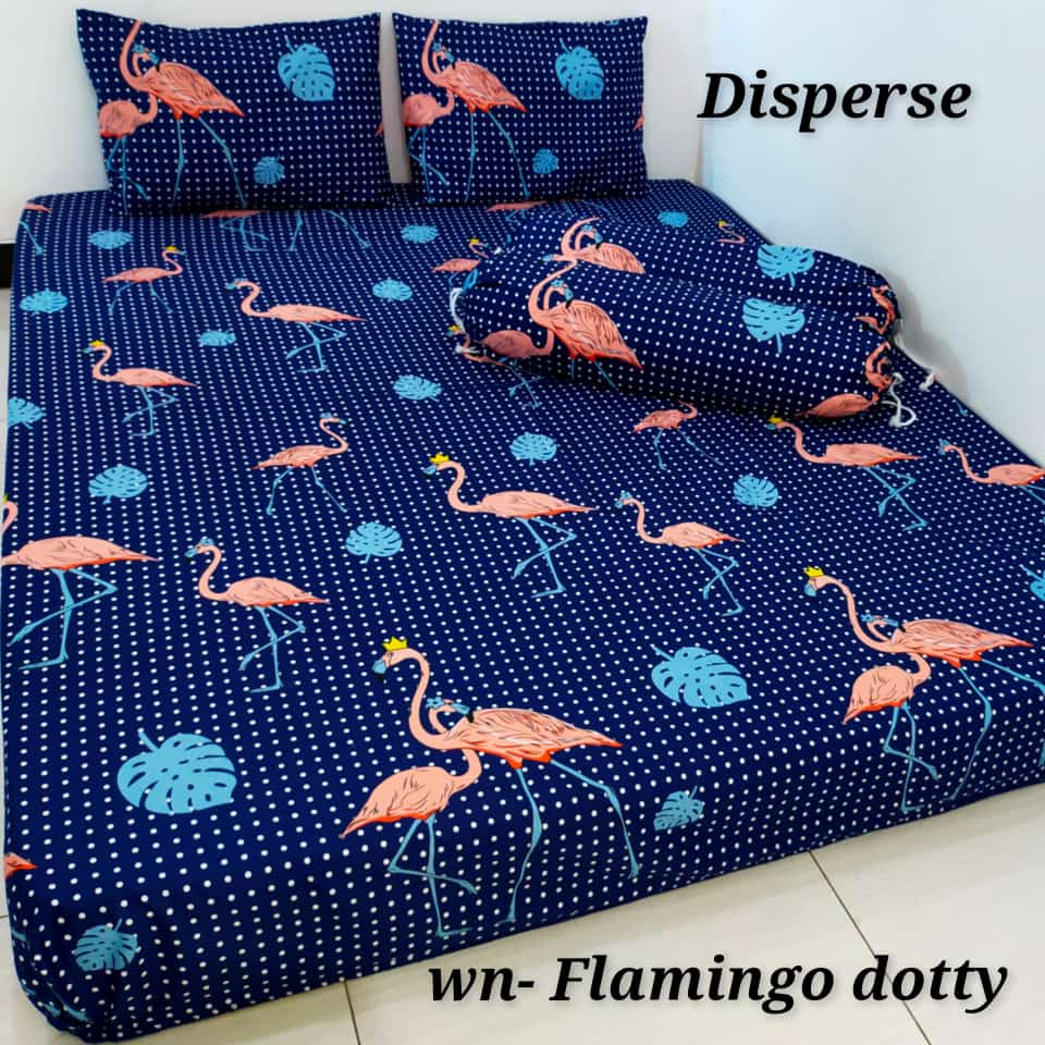 Waty grosir 6 motif FLAMINGO Sprei premium berkualitas sprei homemade