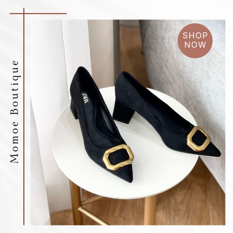 ZS800 Sepatu Kerja Wanita ZARA Pantofel Heels